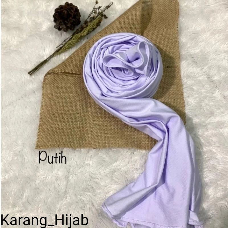 Jilbab Pashmina Kaos Putih